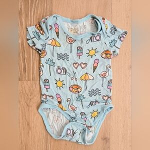Little Sleepies Summer Print Kids Pajamas 3-6m GUC